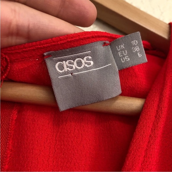ASOS Red Culotte Jumpsuit - Picture 5 of 7